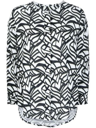 Bambah Geometric-print Cairo shirt - Black