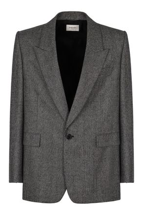 Saint Laurent Flannel Jacket Made Of Wool In Prince Of Wales
