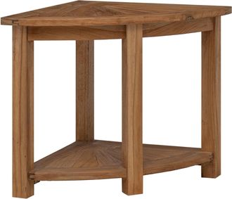 vidaXL Mesa Lateral De Ba&ntilde;o Con Almacenamiento Natural 45 X 45 X 46 Cm Vidaxl