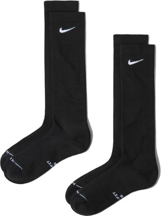 Nike Unisex Everyday Elevated Over-the-Calf Socks (2 Pairs) in Black | HQ8510-010