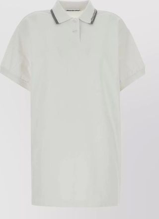 Alexander Wang cotton oversized mini polo dress