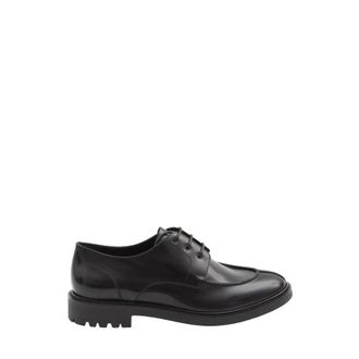 Saint Laurent Lino Derby - Heren - Veterschoenen - Zwart - 43 EU - Leer - Schoenen