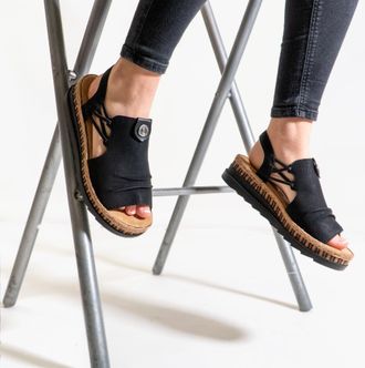 Rieker V7972-00 Womens Sandals Black - Size UK 6.5