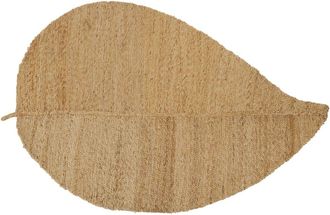 Maisons du monde Alfombra tejida de yute con forma de hoja 120 x 180