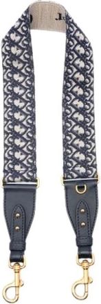 Dior Pre-owned Geborduurd Canvas Schouderband - Dames - Vintage Accessoires - Blauw - ONE Size - Vintage