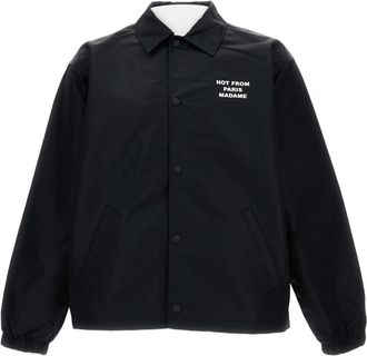 Dr&ocirc;le de Monsieur Waterproof Twill Oversized Slogan Jacket