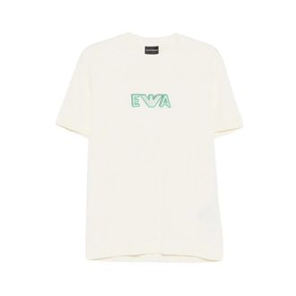 Emporio Armani T-Shirts, male, White, Size: 3XL Regular Fit T-Shirt