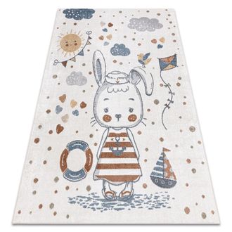 RugsX Rugsx - Alfombra Bono 8441 Conejito Marinero Crema / Azul Multicolour 140x190 Cm