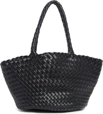 Urban Expression Woven Faux Leather Tote Bag in Black at Nordstrom Rack