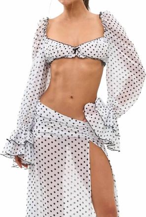 Bananhot Josie Shirt In White Polka
