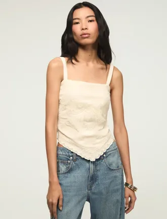 Lucky Brand Womens Festival Handkerchief Cami Top