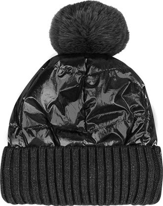 Capelli Strickm&uuml;tze CAPELLI NEW YORK, Damen, schwarz, Obermaterial: 100% Polyacryl. Futter: 100% Polyester, M&uuml;tzen Strickm&uuml;tze, gl&auml;nzende, mit Umschlag