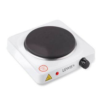 Lewis's Hotplate Single 1500W - White | TJ Hughes