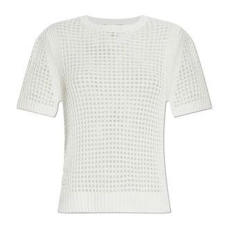 AllSaints Kanten top Paloma - Dames - Ronde hals truien - Wit - XS - Truien & Vesten