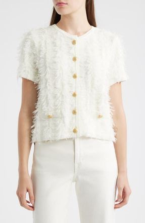 Kobi Halperin Swift Cotton Blend Cardigan in Ivory at Nordstrom, Size Large