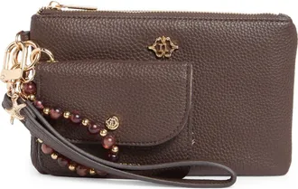 Nanette Lepore Faux Leather Wristlet with Pouch in Maple at Nordstrom Rack