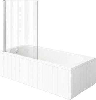 Villeroy & Boch Ba&ntilde;era Derecha 170x75 Cm, Color Blanco Villeroy & Boch O.novo + Mampara De Ba&ntilde;o Derecha Raywall Cromada Aurys