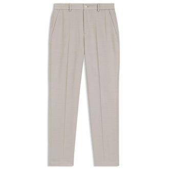 BOSS Tapered-fit pants in micro-patterned virgin wool