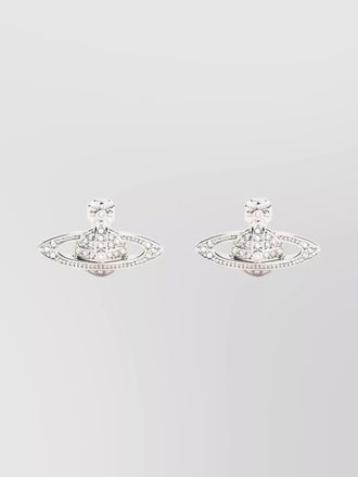 Vivienne Westwood pair orb shape stud earrings with swarovski crystal