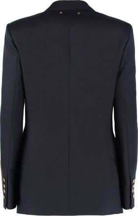 Golden Goose Double-Breasted Peak Lapel Blazer - Navy