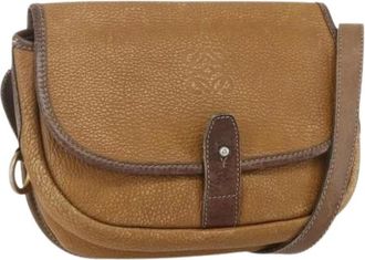 Loewe Pre-owned Cross Body Bags, female, Beige, Size: ONE SIZE Pre-owned Leather Shoulder Bag