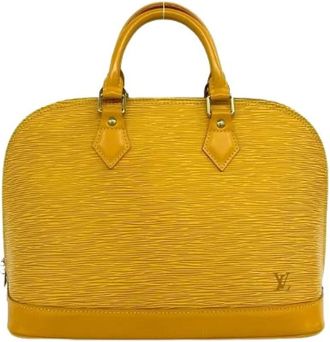 Louis Vuitton Pre-owned Alma Epi Leather Handbag - Dames - Vintage Handtas - Geel - ONE Size - Leer - Vintage