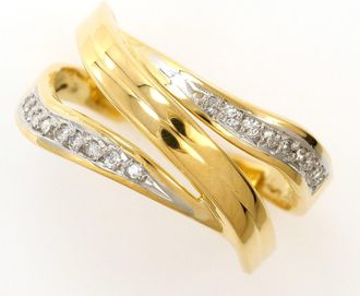 C&A Platinum Yellow Gold Yellow Gold (18K) Platinum 900 Band Ring (Pre-Owned)