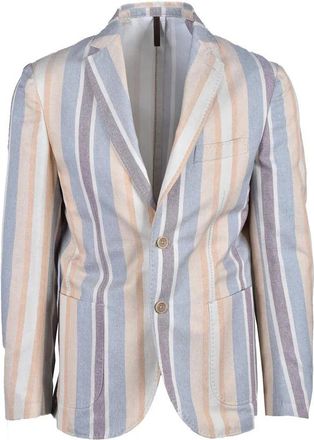 Laboratori Italiani Jacket - Beige/Sky Blue