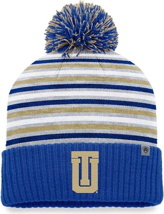 Top of the World Mens Top of the World Royal Tulsa Golden Hurricane Dash Cuffed Knit Hat with Pom at Nordstrom