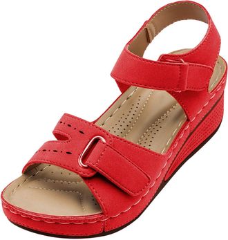 Generic Women Orthopedic Sandals with Arch Support, Comfort Wedge Sandals, Summer Comfortable Wide Fit Open Toe Wedge Sandal, Outdoor Anti Slip Platform Beach