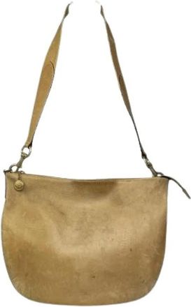 Gucci Pre-owned Vintage Cross Body Bag - Dames - Vintage Schoudertas - Beige - ONE Size - Leer - Vintage
