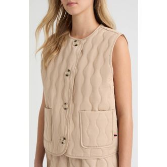 Hunter Quilted Button Down Vest in Clay at Nordstrom Rack, Size X-Small
