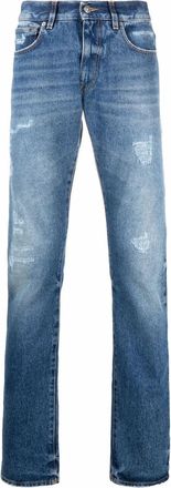 424 Straight-Leg Blue Denim Jeans With Classic Five-Pocket Styling