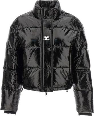 Courr&egrave;ges Chaqueta Corta de Vinilo Acolchada - Jackets - Mujer - Negro - S