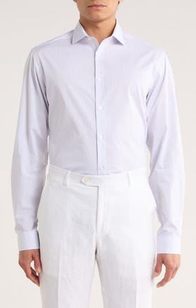 Calvin Klein Check Slim Fit Stretch Dress Shirt in Petal at Nordstrom Rack, Size 17.5 - 34/35