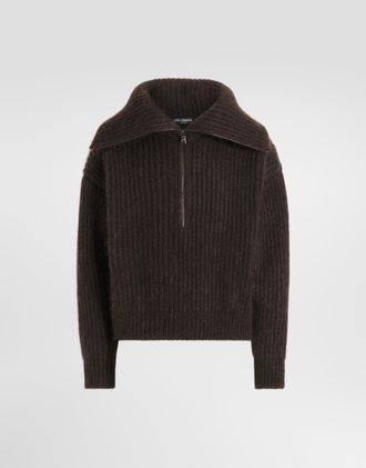 Dolce & Gabbana Wool Blend Pullover - Man Sweaters And Cardigans Brown Xs