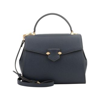 Pourchet Tassen, Dames, Blauw, ONE Size, Leer, Moyen sac S&egrave;vres
