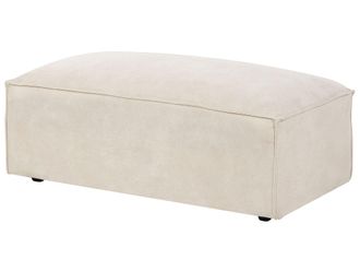Beliani Beliani - Poggiapiedi Ottomano Moderno Seduta Poggiapiedi In Velluto Beige Hellnar