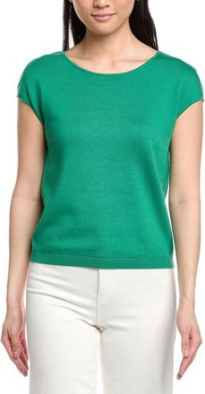 St. John Open Neck Cashmere-Blend Sweater