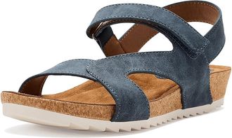 S&ouml;fft Gillian Womens Sandals Navy : 7.5 B - Medium, Faux Leather