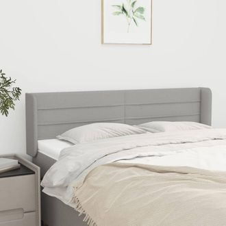 vidaXL Cabecero De Tela Gris Claro 147x16x78/88 Cm Vidaxl