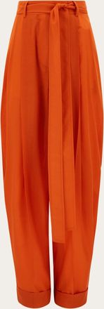 Ferragamo Women Barrel leg trouser Brown