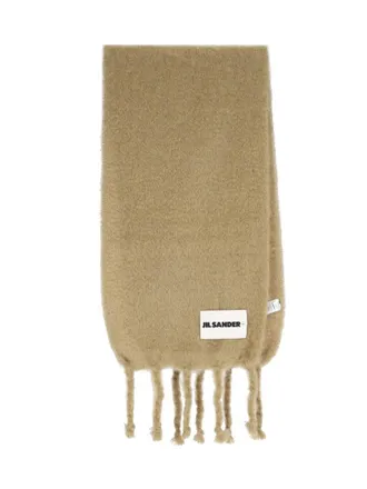 Jil Sander Mohair And Wool Scarf - Beige