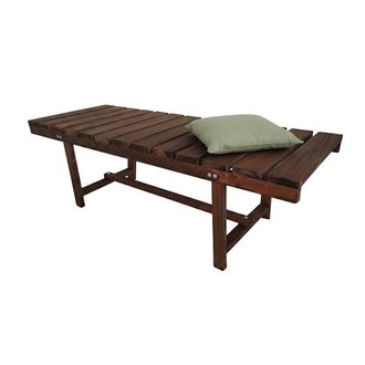 Relaxdays Relaxdays Banco De Jard&iacute;n, 2 Plazas, Terraza, Balc&oacute;n, Sin Respaldo, Madera De Abeto, 35 X 110 X 38 Cm, Marr&oacute;n