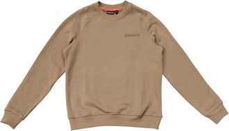 Napapijri Back Graphic Sweatshirt - Heren - Sweatshirts - Beige - M - Katoen - Hoodies & sweatvesten