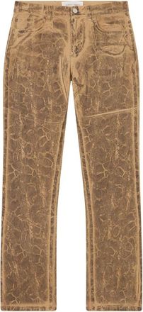 Alberta Ferretti Straight Jeans - Dames - Regular Fit Jeans - Bruin - S - Katoen - Jeans