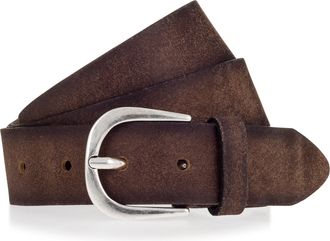 Mustang Lederg&uuml;rtel MUSTANG, Damen, Gr. 100, schwarz braun, Rindsleder, G&uuml;rtel Lederg&uuml;rtel, Echtleder, einfache Dornschliesse, angeraute Optik