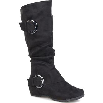 Journee Collection JOURNEE Jester Side Buckle Tall Boot in Black at Nordstrom Rack, Size 9.5 Regular Calf M