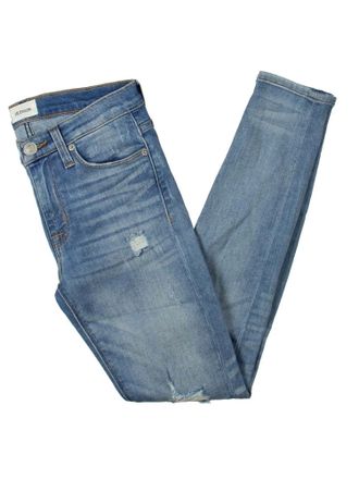 Hudson Womens Nico Light Wash Ankle Skinny Jeans In Karm