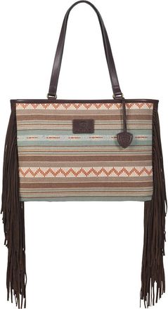 M&F Western Products Womens Serape Fringed Tote Bag In Multi